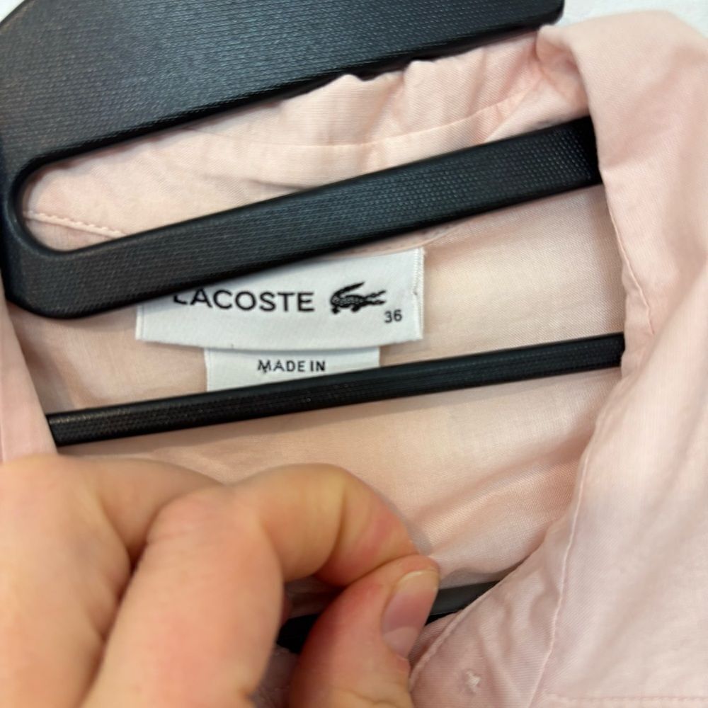 Lacoste Rare Designer Ladies Golf Shirt Brand New With Tags Pale Pink sz 36 or S - Picture 3 of 7